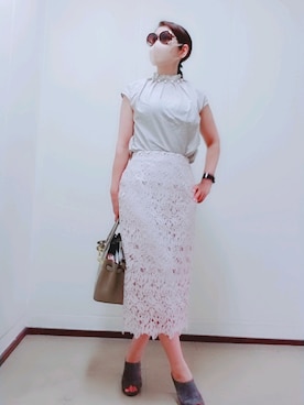 「AG by aquagirl（エージーバイアクアガール）のアイテム（スカート）」を使った、Rieさん（レディース・168cm）の夏コーディネート