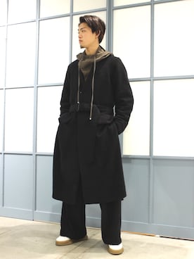 「MIHARAYASUHIRO（ミハラヤスヒロ）のアイテム（スラックス）」を使った、daichi satohさん（メンズ・181cm）の秋コーディネート