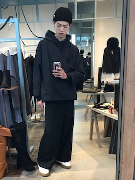 「SASQUATCHfabrix.（サスクワァッチファブリックス）のアイテム」を使った、daichi satohさん（メンズ・181cm・20代）の冬コーディネート