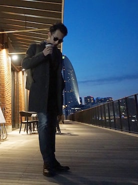 「Banana Republic（バナナリパブリック）のアイテム（その他アウター）」を使った、takekazu3さん（メンズ・167cm）の冬コーディネート