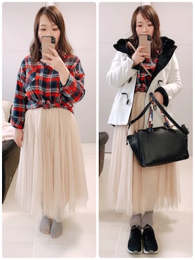 「K.T KIYOKO TAKASE（キヨコタカセ）のアイテム（ダッフルコート）」を使った、SAKURAさん（レディース・155cm）の冬コーディネート