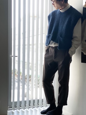「LAKOLE（ラコレ）のアイテム（ソックス/靴下）」を使った、NNさん（メンズ・169cm）の冬コーディネート