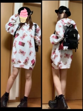 「アイテム（キャスケット）」を使った、Rさん（レディース・158cm）の冬コーディネート