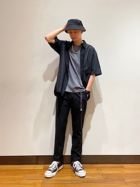 「URBAN RESEARCH Sonny Label（アーバンリサーチサニーレーベル）のアイテム（帽子）」を使った、鎌田　真平さん（メンズ・172cm）の春コーディネート