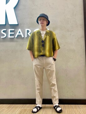 「URBAN RESEARCH Sonny Label（アーバンリサーチサニーレーベル）のアイテム（帽子）」を使った、鎌田　真平さん（メンズ・172cm）の春コーディネート
