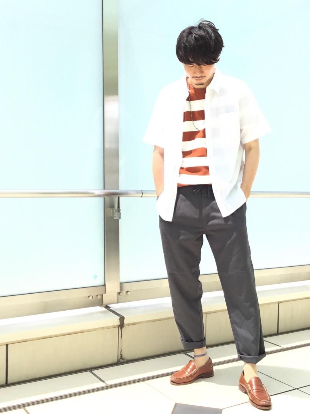 田中洋輝さんの「パナマショートスリーブシャツ（coen）」を使ったコーディネート