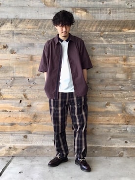 「coen」｜田中洋輝さん（メンズ・178cm）の夏コーディネート