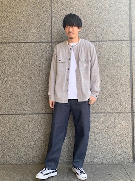 「SMITH'S（スミス）のアイテム（トップス）」を使った、田中洋輝さん（メンズ・177cm）の夏コーディネート