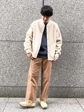 「USAコットン」｜「アイテム（ブルゾン）」を使った、田中洋輝さん（メンズ・177cm）の秋コーディネート