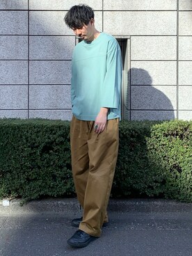 「FEELING MADE（フィーリングメイド）のアイテム」を使った、田中洋輝さん（メンズ・177cm）の冬コーディネート