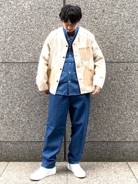 「SMITH'S（スミス）のアイテム（ジャケット/アウター）」を使った、田中洋輝さん（メンズ・177cm）の冬コーディネート