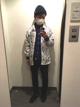 「no brand（ノーブランド）のアイテム（ナイロンジャケット）」を使った、くろごさん（メンズ・164cm）の春コーディネート