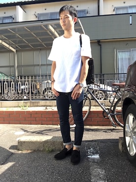 「スエードシューズ」｜「アイテム（腕時計）」を使った、あがしさん（メンズ・168cm）の秋コーディネート