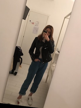 「travel」｜「アイテム（ジャケット/アウター）」を使った、송현진さん（レディース・169cm）の春コーディネート