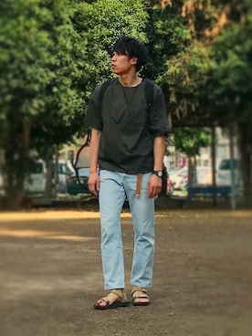 「MASTER&Co（マスターアンドコー）のアイテム（ファッション雑貨）」を使った、FUJIMAさん（メンズ・180cm）の夏コーディネート