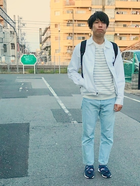 「アイテム（ブルゾン）」を使った、FUJIMAさん（メンズ・180cm・30代）の春コーディネート