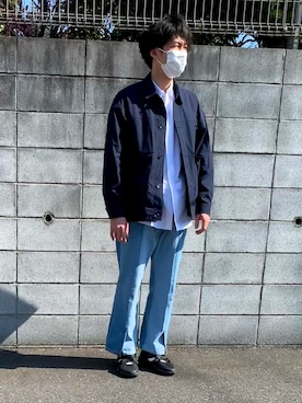 「アイテム（ブルゾン）」を使った、FUJIMAさん（メンズ・180cm・30代）の冬コーディネート