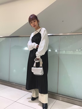「レザーコーデ」｜「アイテム（スラックス）」を使った、wwgmikiさん（レディース・158cm）の春コーディネート