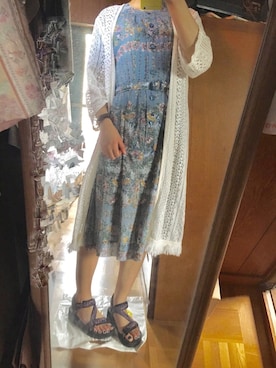 「古着ワンピ」｜「アイテム（アナログ腕時計）」を使った、An!さん（レディース・152cm）の夏コーディネート