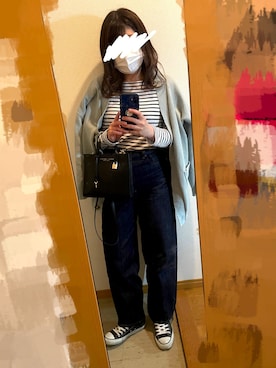 「MARC JACOBS（マークジェイコブス）のアイテム（トートバッグ）」を使った、あべちゃんさん（レディース・160cm）の春コーディネート