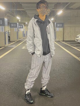 「AAPE BY A BATHING APE（エーエイプバイアベイシングエイプ）のアイテム（ジャケット/アウター）」を使った、kohe1さん（メンズ・178cm）の冬コーディネート