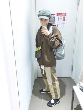「plain-me（プレインミー）のアイテム（パンツ）」を使った、tsengchuさん（レディース・158cm）の秋コーディネート