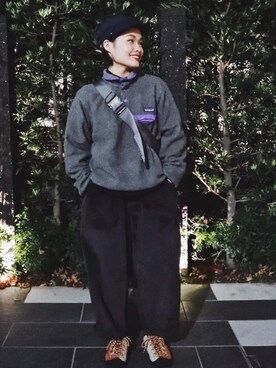 「CS WORKWEARのアイテム」を使った、tsengchuさん（レディース・158cm）の冬コーディネート