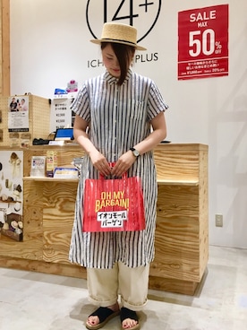 「SM2（エスエムツー）のアイテム」を使った、14+ イオンモール座間店 スタッフさん（レディース・164cm）の夏コーディネート