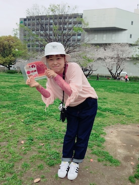 「LEPSIM（レプシィム）のボリュームイヤリング　744805（イヤリング）」を使った、chantaroさん（レディース・155cm）の春コーディネート