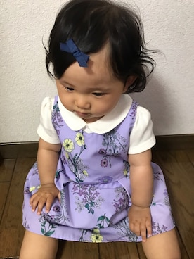「ふてくされ顏」｜miwa☺︎さん（キッズ・70cm）の春コーディネート