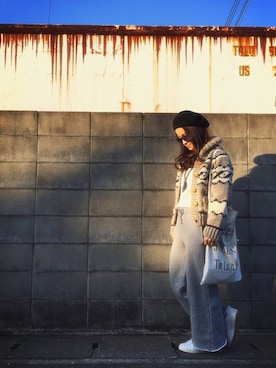 「お正月」｜「アイテム（ハンチング/ベレー帽）」を使った、aimさん（レディース・153cm）の冬コーディネート