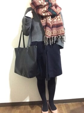 「Another Edition（アナザーエディション）のアイテム（チェスターコート）」を使った、m sさん（レディース・147cm）の冬コーディネート