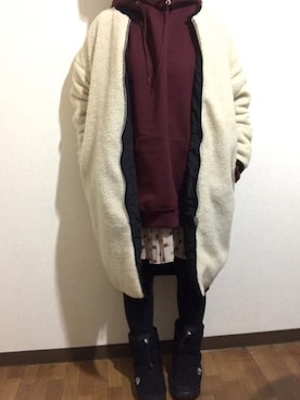 「ヌプシブーティ」｜「アイテム（その他アウター）」を使った、m sさん（レディース・147cm）の冬コーディネート