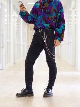 「GU（ジーユー）の（GU）スキニーフィットジーンズ（MEN ⁄ ジーンズ）」を使った、きらさん（メンズ・163cm）の秋コーディネート