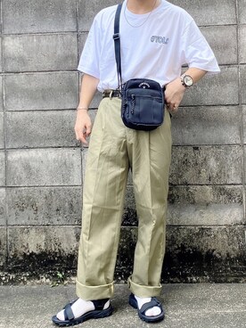 「CONVERSE（コンバース）のアイテム（バッグ）」を使った、きらさん（メンズ・163cm）の夏コーディネート