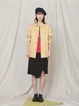 「skirt」｜「アイテム（デニムジャケット）」を使った、E-WEARさん（レディース・170cm）の秋コーディネート