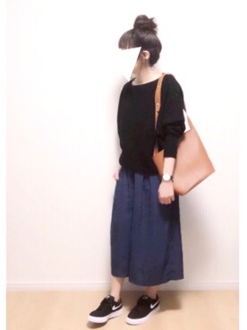 「PLAIN CLOTHING（プレーンクロージング）のアイテム（スニーカー）」を使った、i-waさん（レディース・151cm）の春コーディネート