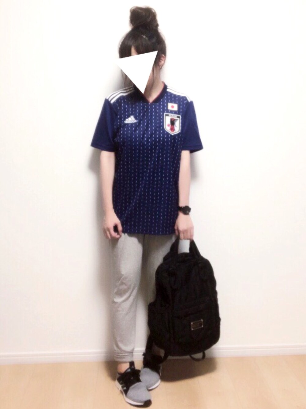 i-waさんの「アディダス サッカー日本代表 ホームレプリカユニフォーム半袖（adidas）」を使ったコーディネート