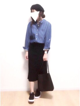 「PLAIN CLOTHING（プレーンクロージング）のアイテム（スニーカー）」を使った、i-waさん（レディース・152cm）の夏コーディネート