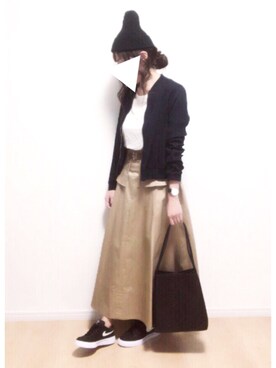 「PLAIN CLOTHING（プレーンクロージング）のアイテム（スニーカー）」を使った、i-waさん（レディース・152cm）の秋コーディネート