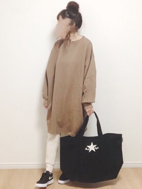 「PLAIN CLOTHING（プレーンクロージング）のアイテム（スニーカー）」を使った、i-waさん（レディース・152cm）の秋コーディネート