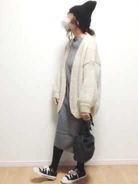 「qualite（カリテ）のアイテム（ワンピース）」を使った、i-waさん（レディース・152cm）の冬コーディネート