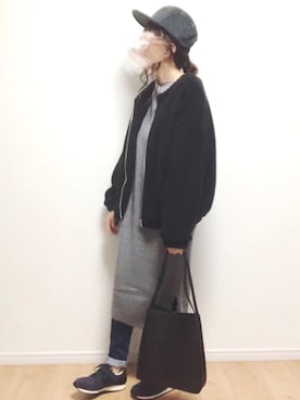 「qualite（カリテ）のアイテム（ワンピース）」を使った、i-waさん（レディース・152cm）の冬コーディネート