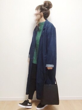 「リップスター」｜「アイテム（その他アウター）」を使った、i-waさん（レディース・152cm）の秋コーディネート