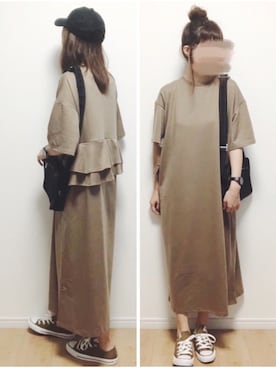 「La-gemme」｜「アイテム（帽子）」を使った、i-waさん（レディース・153cm）の夏コーディネート