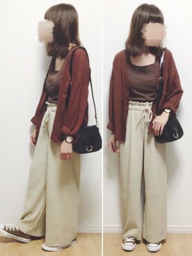 「interstaple（インターステイプル）のアイテム」を使った、i-waさん（レディース・153cm）の秋コーディネート