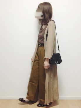 「interstaple（インターステイプル）のアイテム」を使った、i-waさん（レディース・153cm）の秋コーディネート