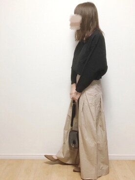 「interstaple（インターステイプル）のアイテム」を使った、i-waさん（レディース・153cm）の秋コーディネート
