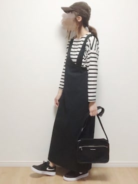 「PLAIN CLOTHING（プレーンクロージング）のアイテム（スニーカー）」を使った、i-waさん（レディース・153cm）の秋コーディネート