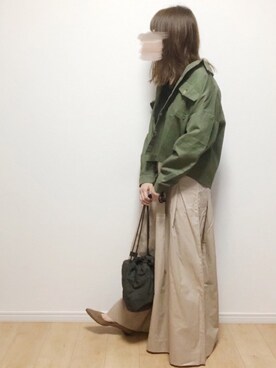 「CONVERSE（コンバース）の【CONVERSE】キルトリバ巾着（ショルダーバッグ）」を使った、i-waさん（レディース・153cm）の秋コーディネート